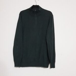 Grayson & Dunn Men L Green Sweater collared pullover soft cozy casual event Y2K